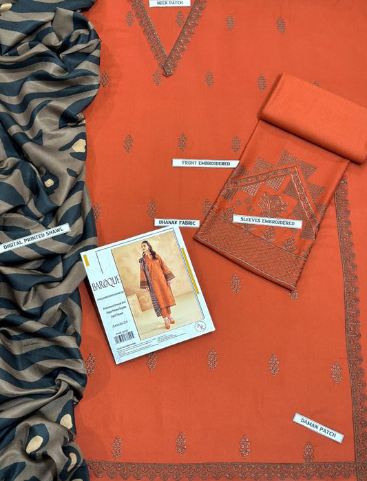 Embroidered Dhanak D-34