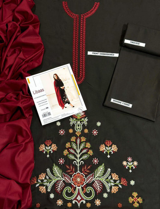 Embroidered Dhanak. D-1