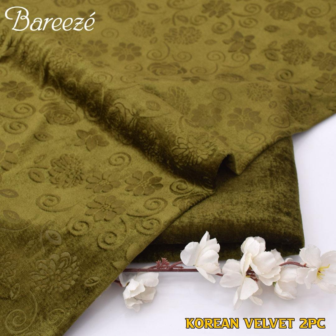 Bareeze Korean Velvet 2pcs D-12