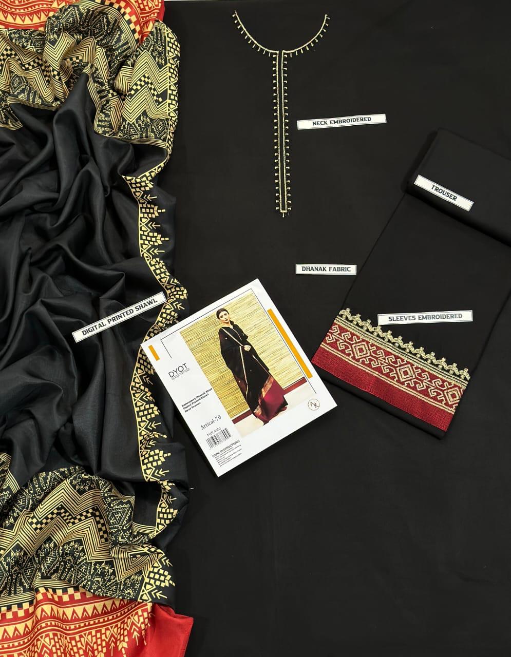 Embroidered Dhanak D-42