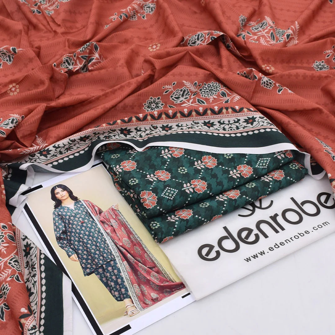 Edenrobe Lawn 3-Piece - Printed Trouser