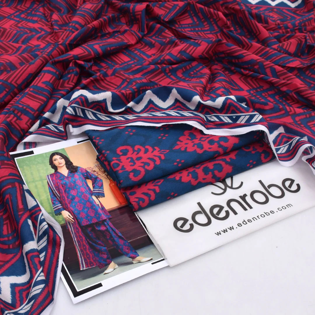 Edenrobe Lawn 3-Piece - Printed Trouser