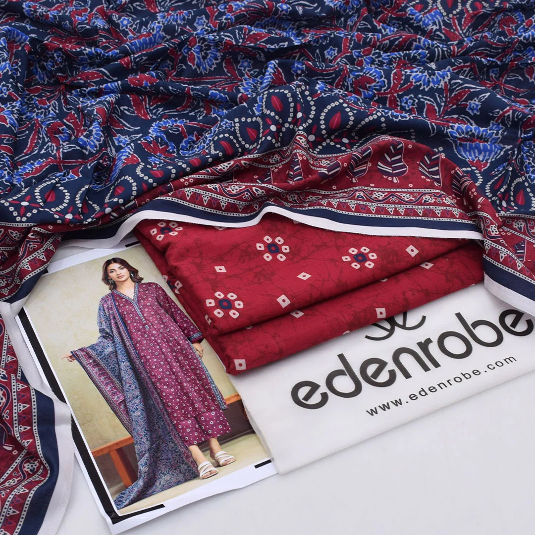 Edenrobe Lawn 3-Piece - Printed Trouser