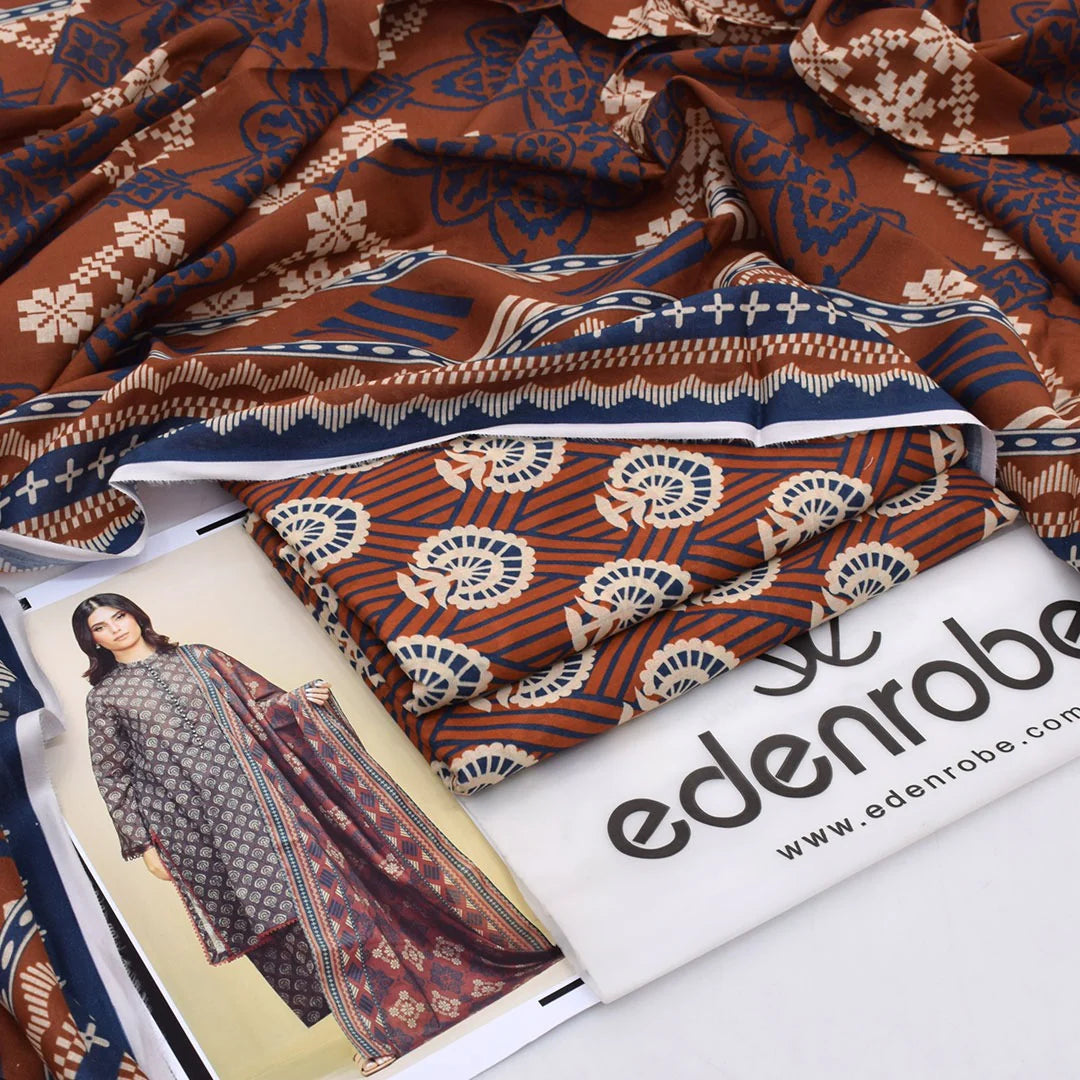Edenrobe Lawn 3-Piece - Printed Trouser