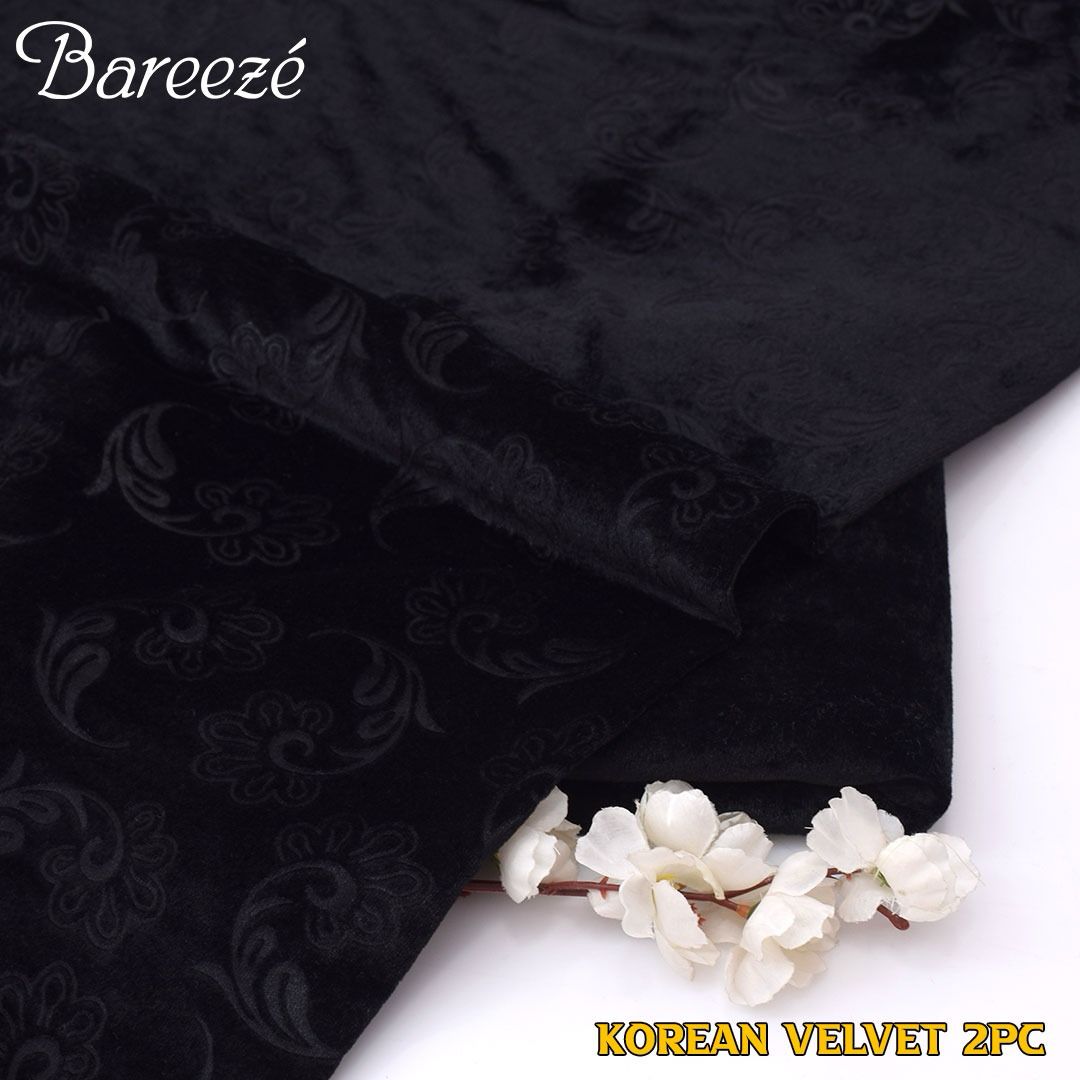 Bareeze Korean Velvet 2pcs D-10