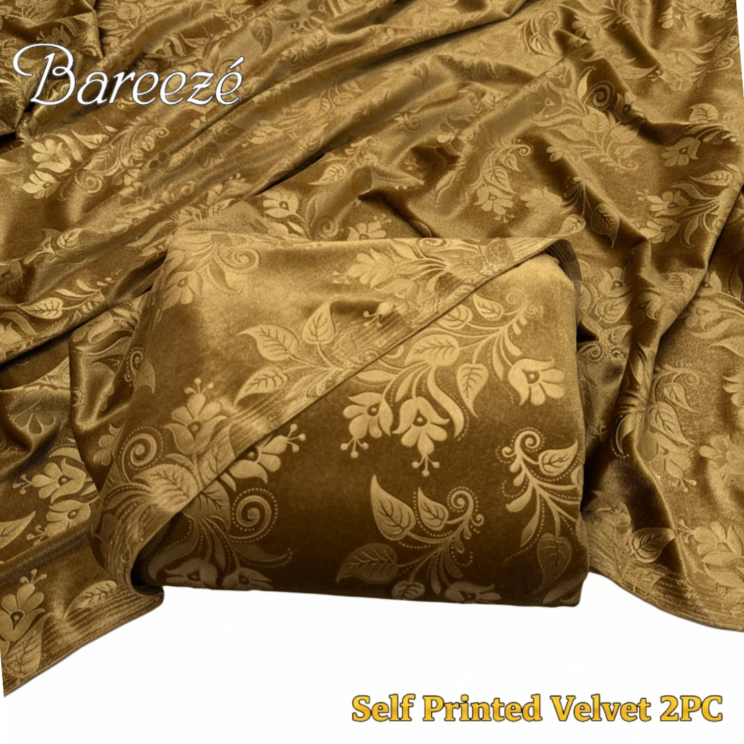 Bareeze Self-Print Velvet 2-Piece (D-5)