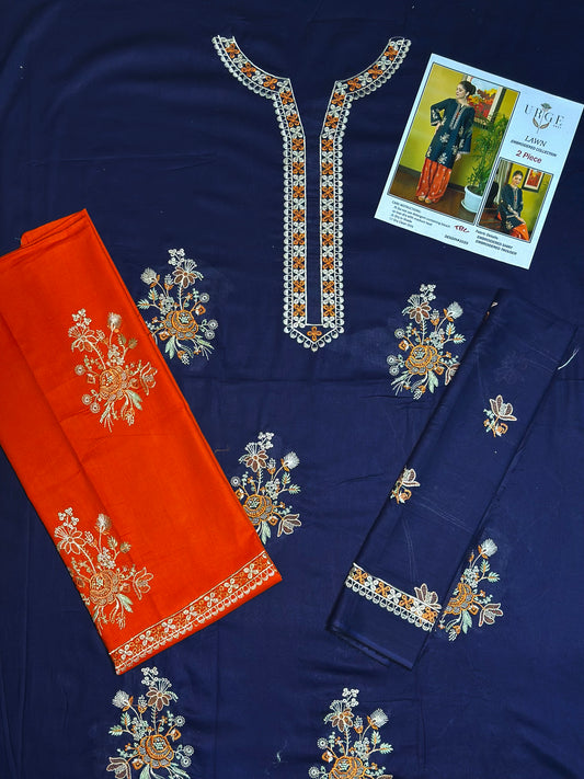 Embroidered Lawn 2Pcs D-57