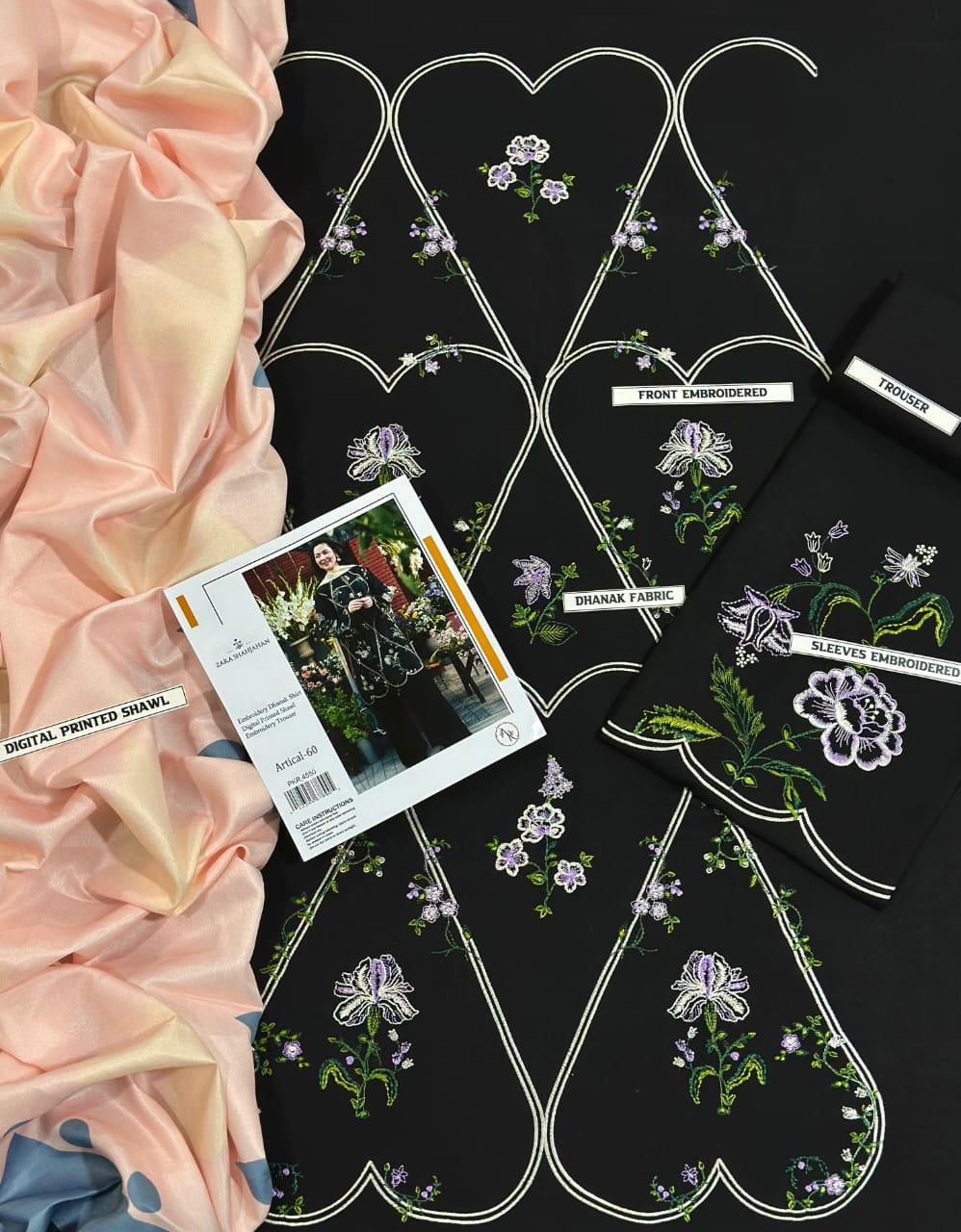 Embroidered Dhanak D-20