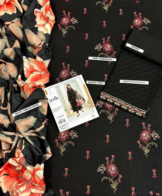 Embroidered Dhanak D-54