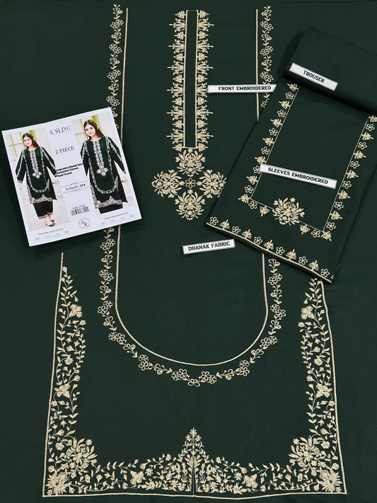 Embroidered Dhanak 2 Piece D-15