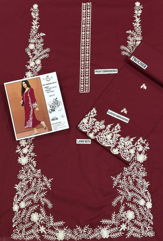 Embroidered Lawn 2Pcs D-44