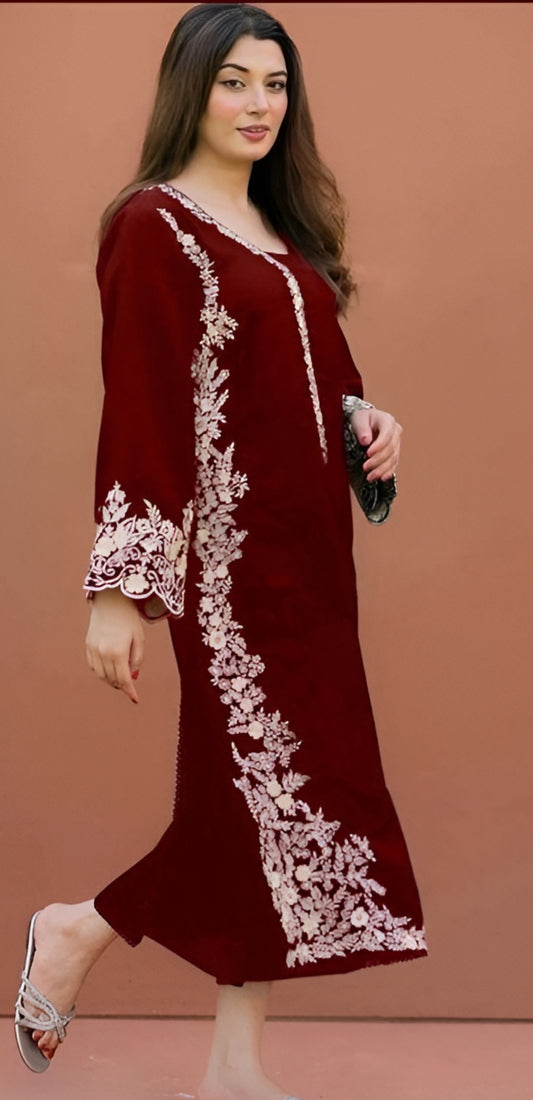 Embroidered Dhanak 2 Piece D-16