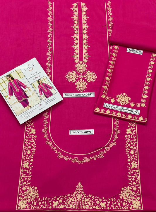 Embroidered Lawn 2Pcs D-16