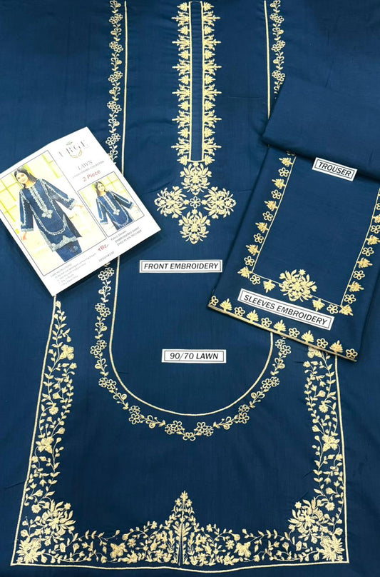 Embroidered Lawn 2Pcs D-18