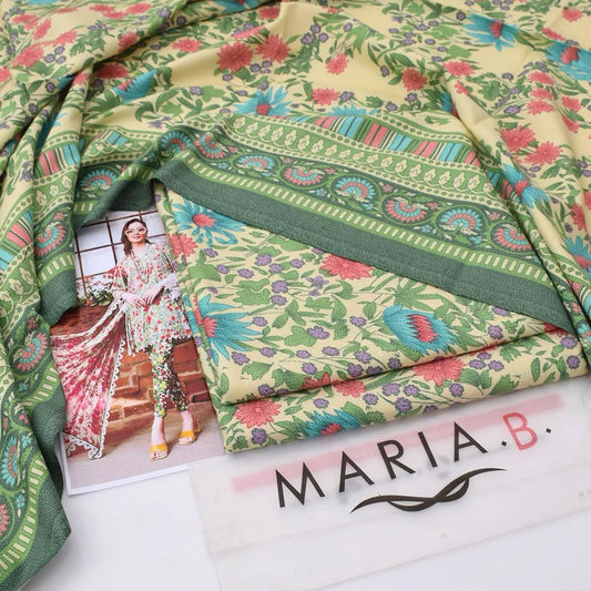 Maria.B Digital Printed Dhanak 3-Piece Un-Stiched