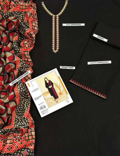 Embroidered Dhanak D-40