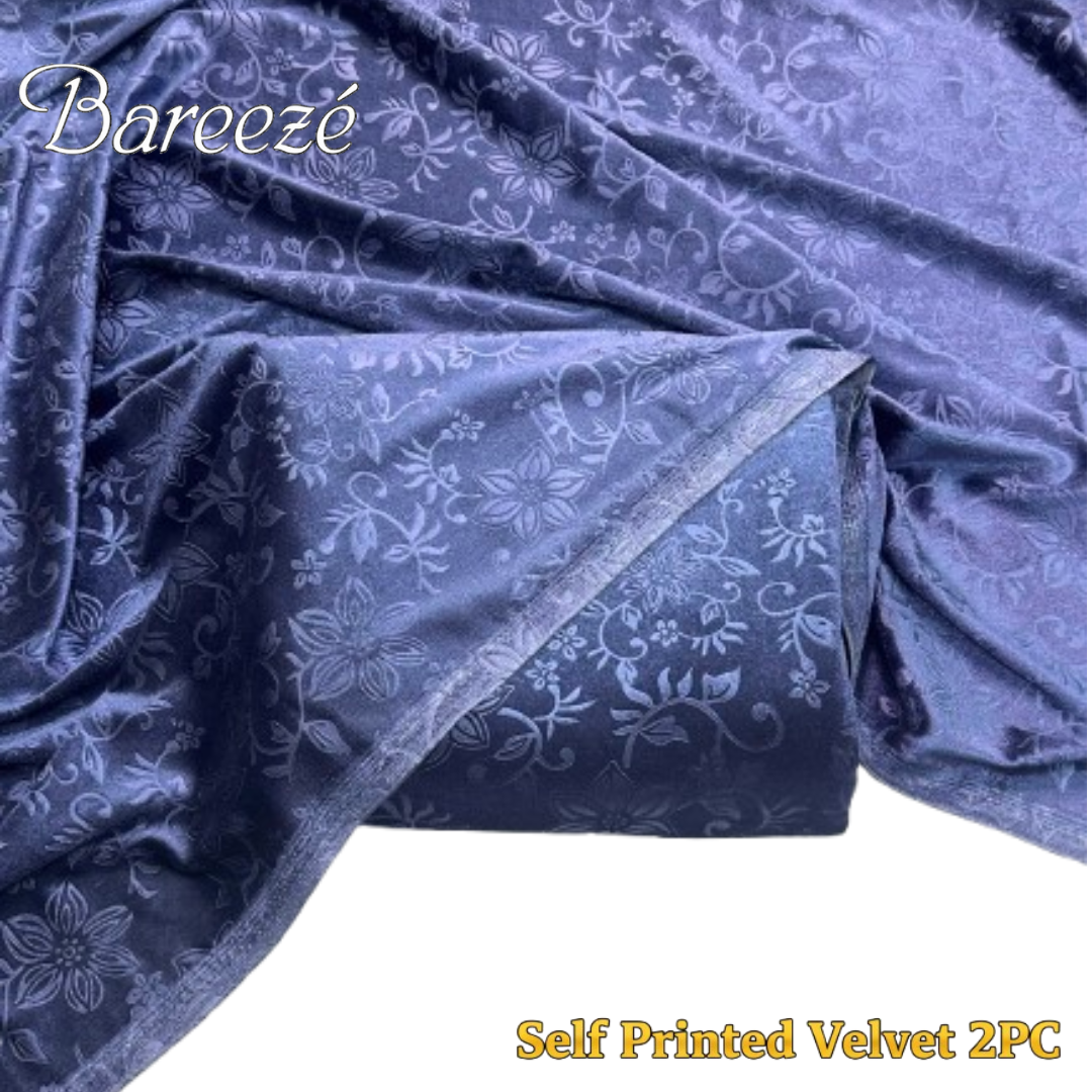 Bareeze Self-Print Velvet 2-Piece (D-11)