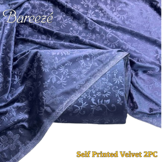 Bareeze Self-Print Velvet 2-Piece (D-11)