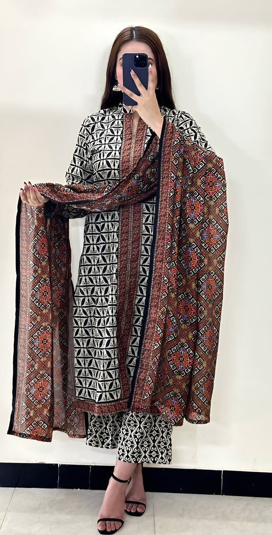 Bin Saeed Khaddar 3-Piece D-14