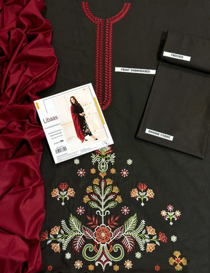 Embroidered Dhanak. D-1