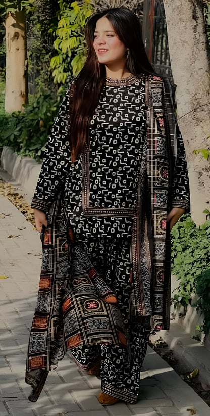 Bin Saeed Khaddar 3-Piece D-4