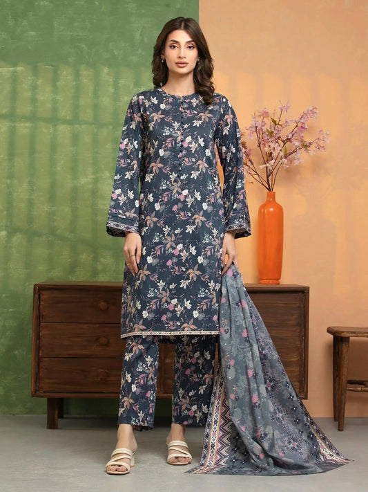 Edenrobe Lawn 3-Piece - Printed Trouser