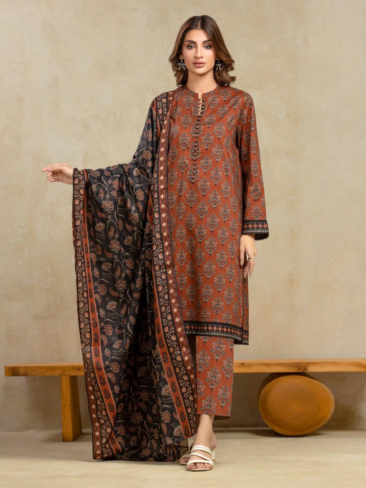 Edenrobe Lawn 3-Piece - Printed Trouser