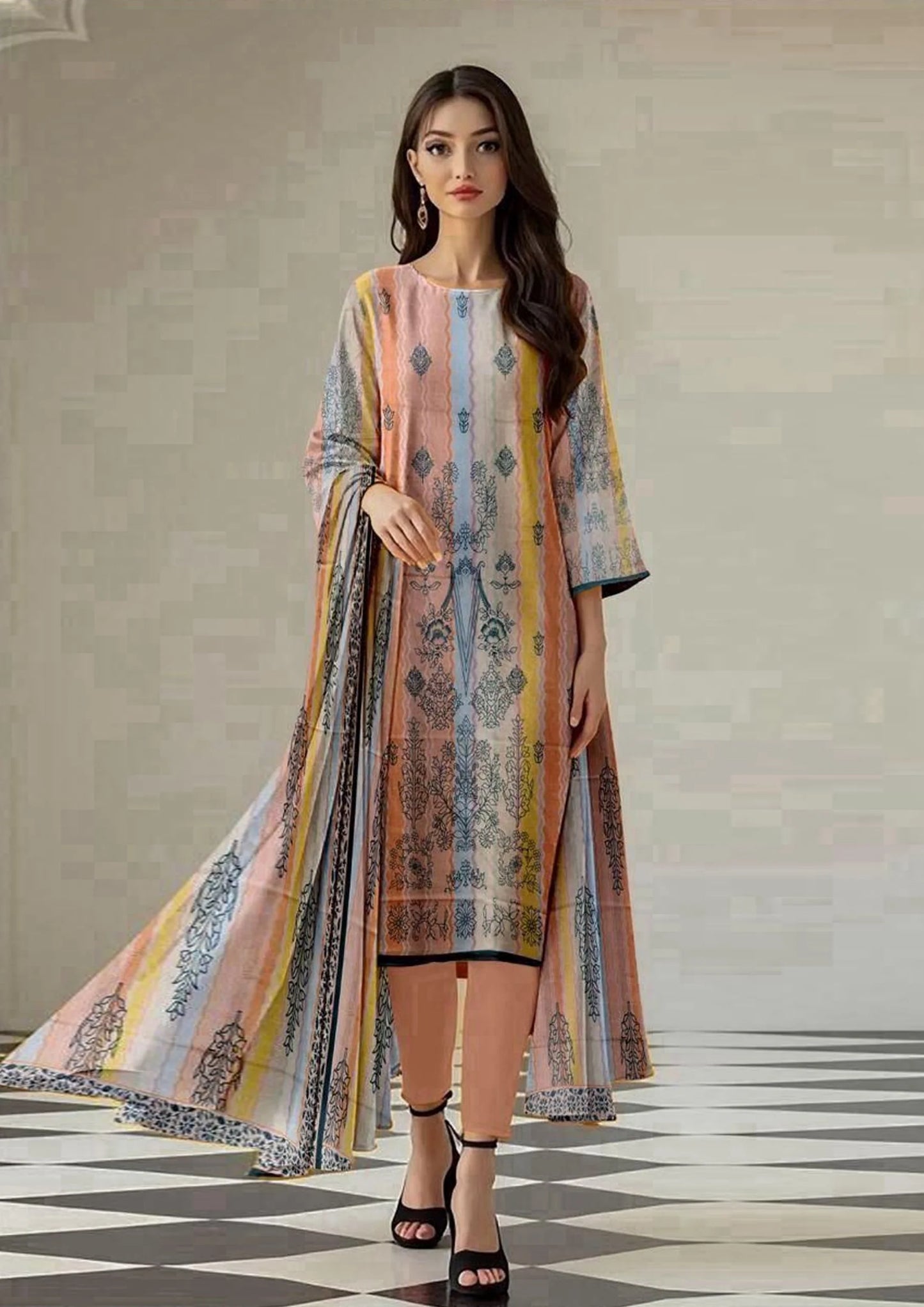 Orient Lawn 3-Piece - Plain Trouser