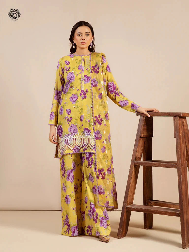 Gul Jee Lawn 3-Piece - Printed Trouser