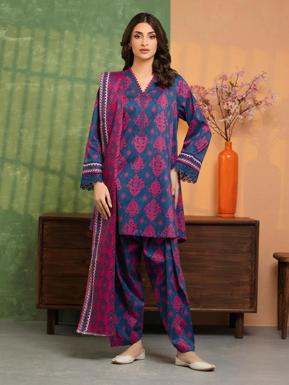 Edenrobe Lawn 3-Piece - Printed Trouser