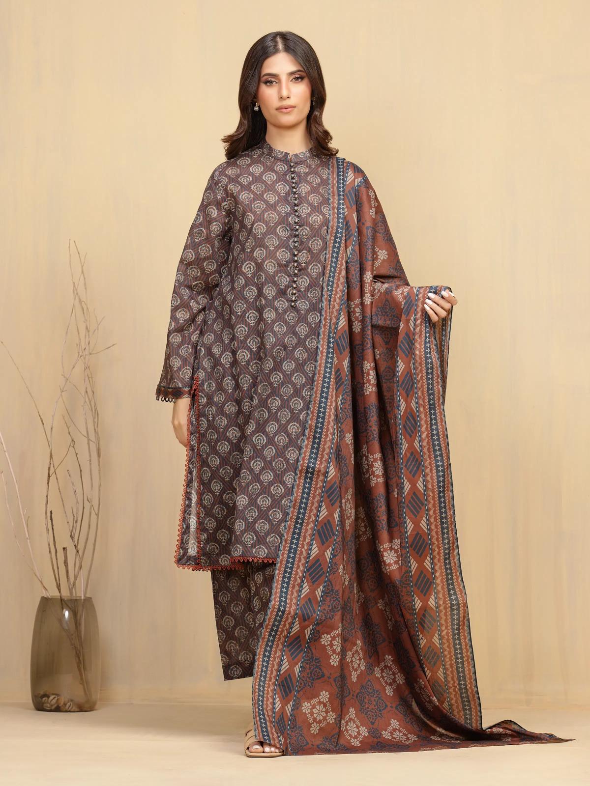 Edenrobe Lawn 3-Piece - Printed Trouser