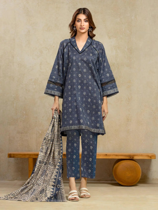 Edenrobe Lawn 3-Piece - Printed Trouser