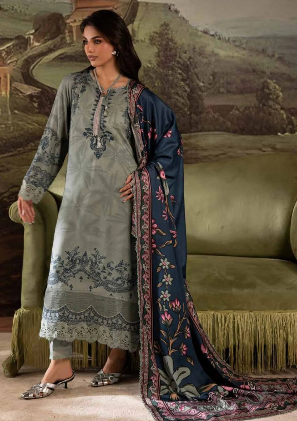 Nureh Lawn 3-Piece - Plain Trouser