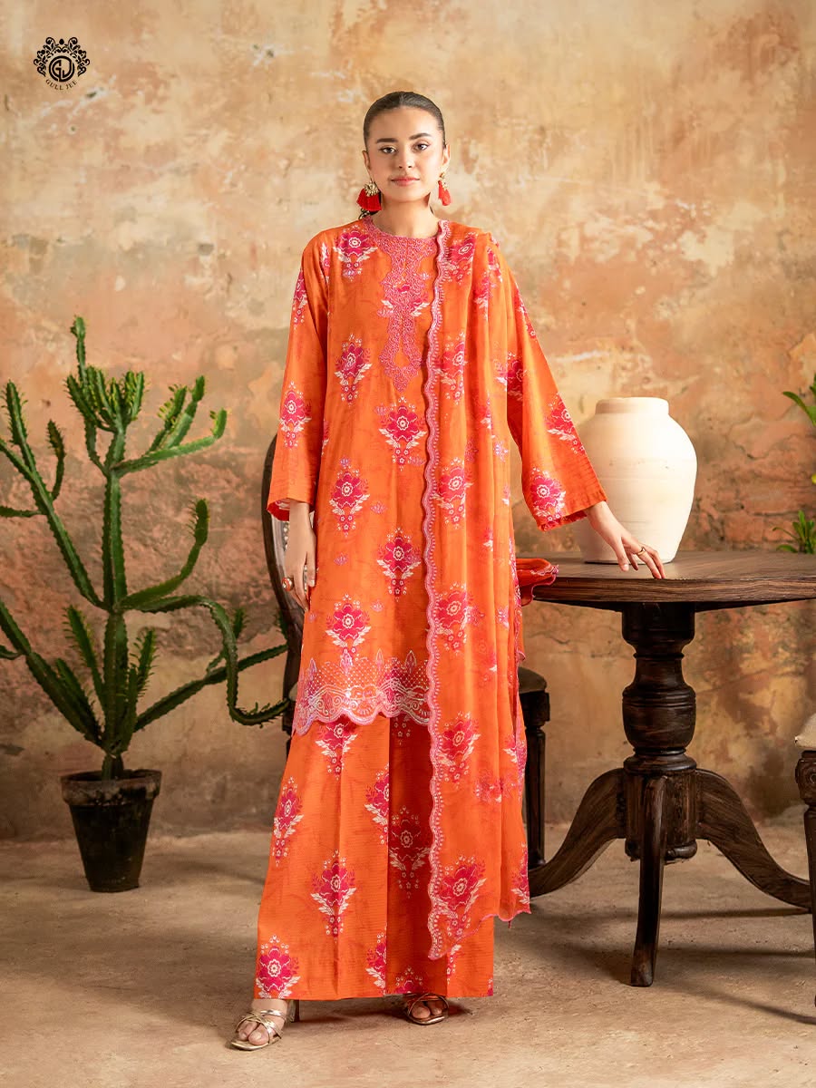 Gul Jee Lawn 3-Piece - Printed Trouser