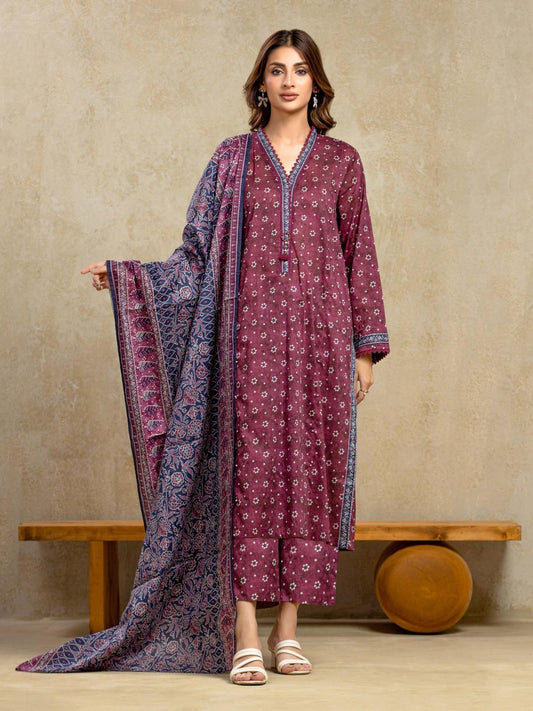Edenrobe Lawn 3-Piece - Printed Trouser