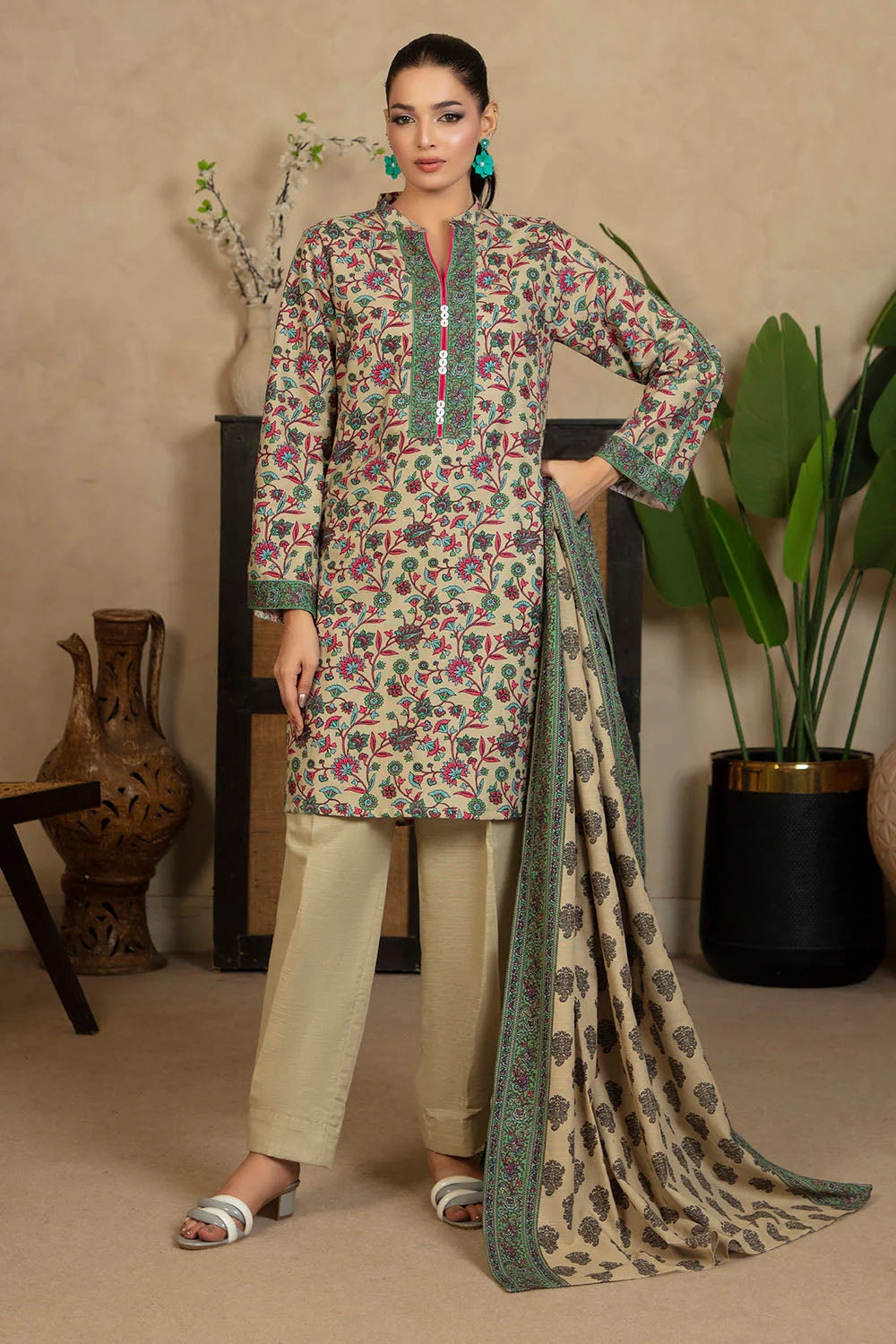 Gul Ahmed Lawn 3-Piece - Plain Trouser
