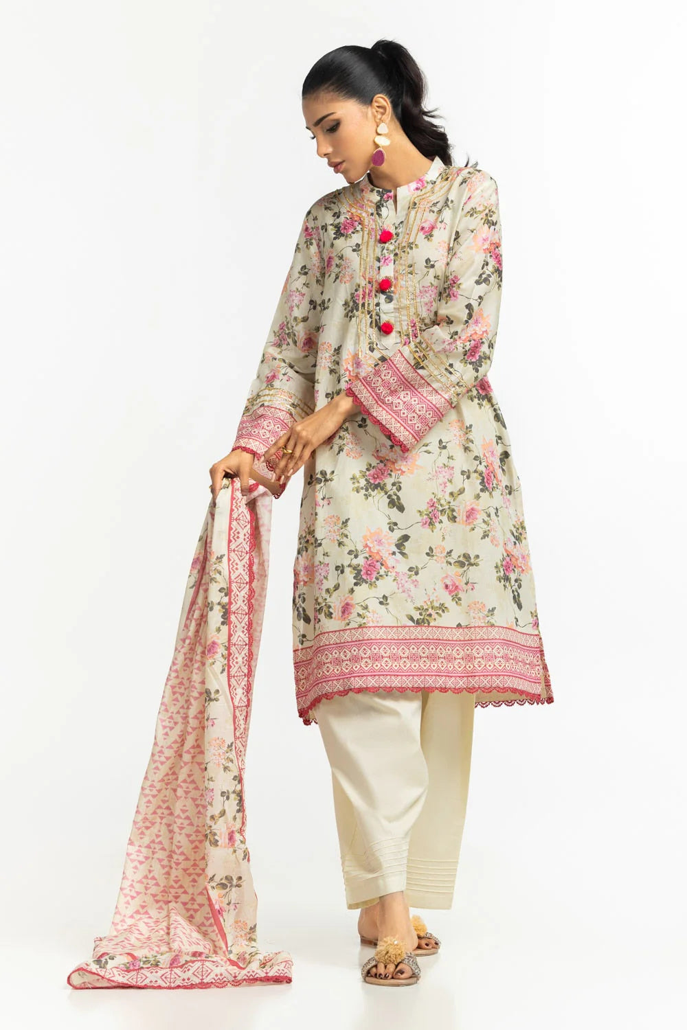 Gul Ahmed Lawn 3-Piece - Plain Trouser