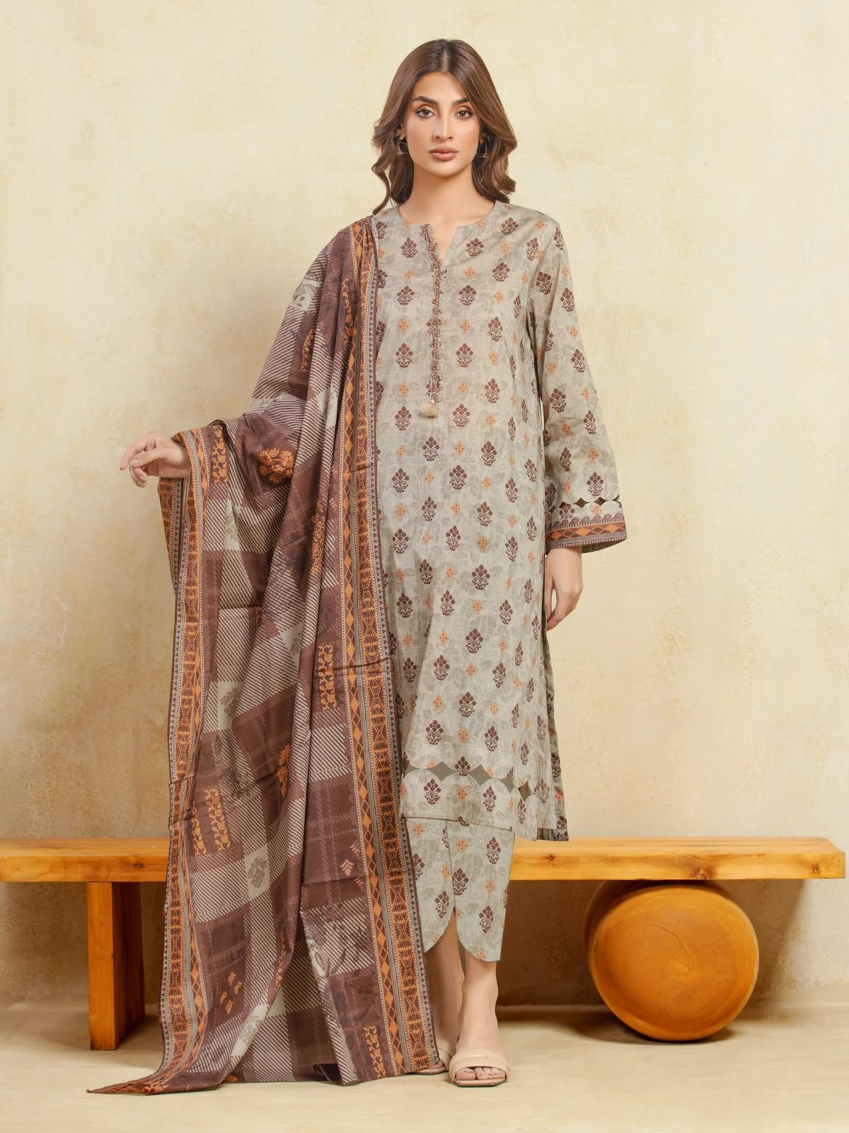 Edenrobe Lawn 3-Piece - Printed Trouser