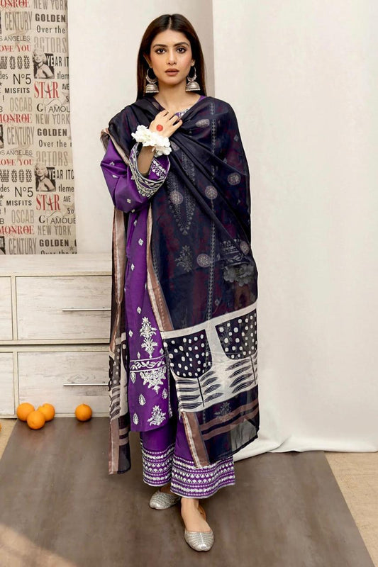 Embroidered Dhanak D-33