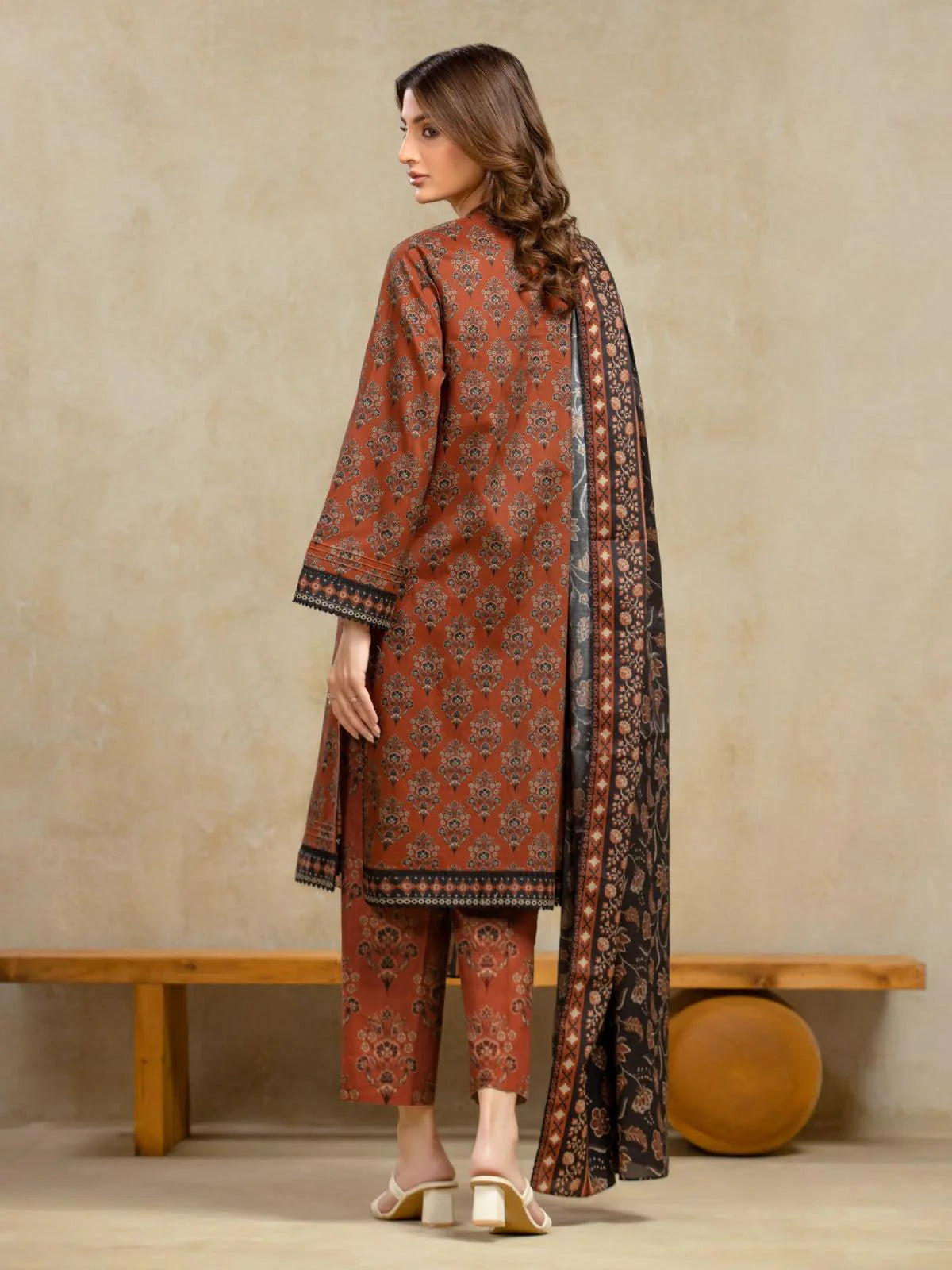 Edenrobe Lawn 3-Piece - Printed Trouser