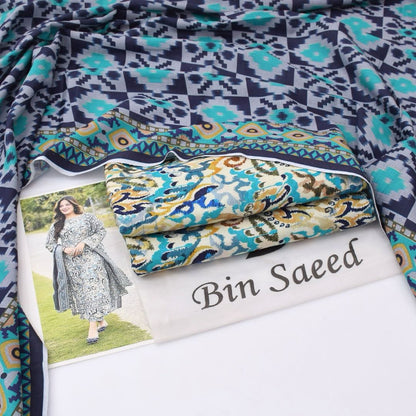 Bin Saeed Khaddar 3-Piece D-16