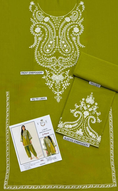 Embroidered Lawn 2Pcs D-66