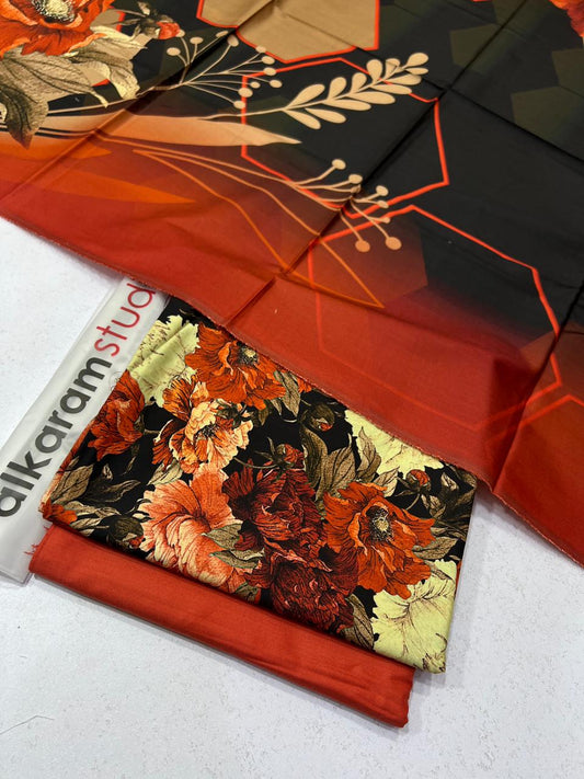 Alkaram Linen 3-Piece (D-1)