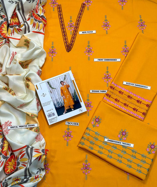 Embroidered Dhanak D-39