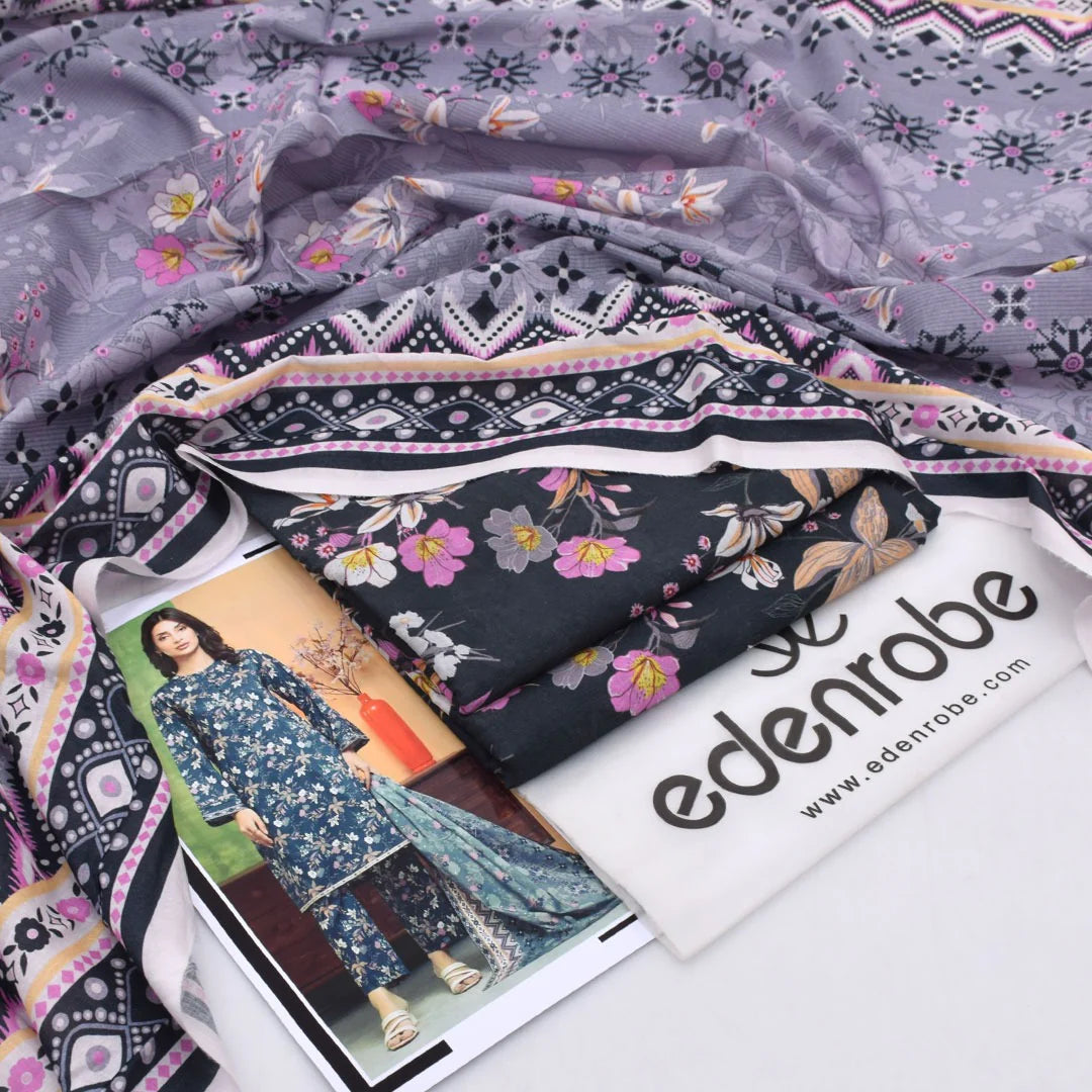 Edenrobe Lawn 3-Piece - Printed Trouser