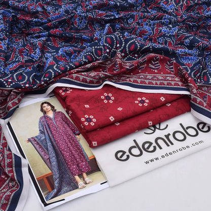Edenrobe Lawn 3-Piece - Printed Trouser