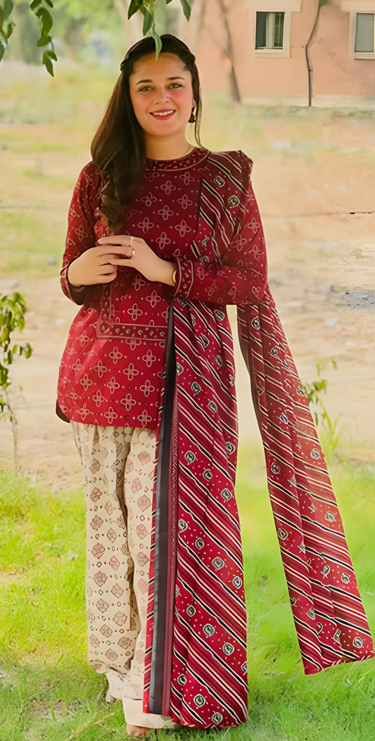 Bin Saeed Khaddar 3-Piece D-1