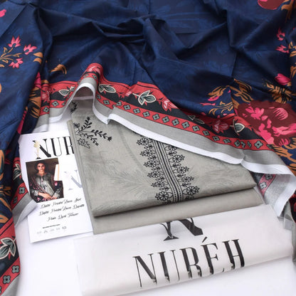 Nureh Lawn 3-Piece - Plain Trouser