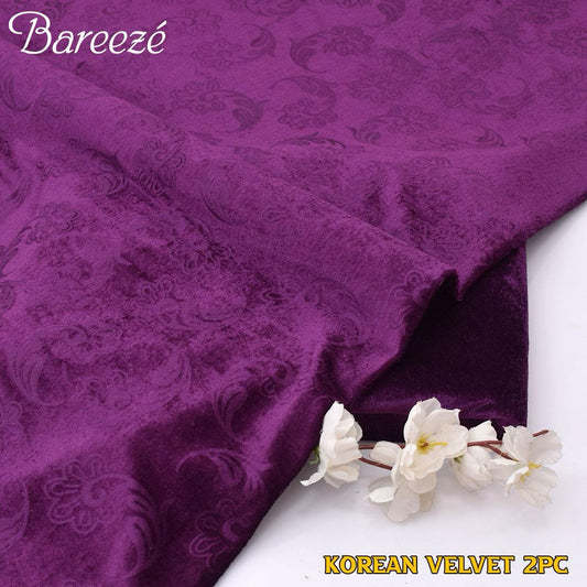 Bareeze Korean Velvet 2pcs D-11