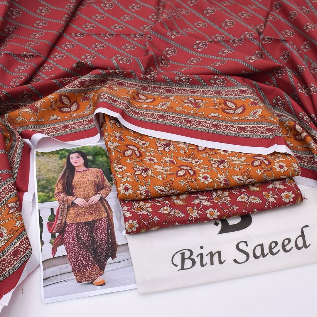 Bin Saeed Khaddar 3-Piece D-7